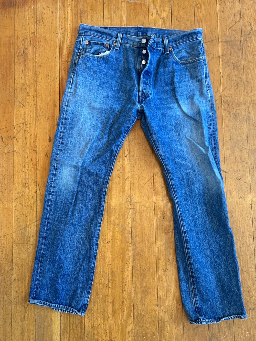 Vintage Levi's 501s Men's Slim Straight Blue Denim Jeans